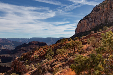 Hiking South Kaibab Trail South Rim of Grand Canyon Arizona Trail. The South Kaibab Trail in Arizona’s Grand Canyon. Hiking South Kaibab Trail South Rim of Grand Canyon Arizona Trail.