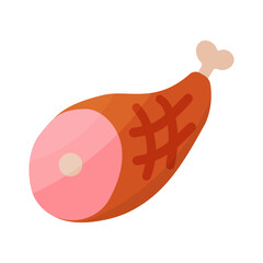 barbecue meat fried cook steak icon element