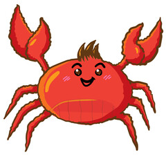 crab red animal summer