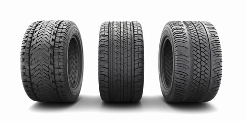 background rim auto car tire rubber isolated automobile wheel object tyre. Generative AI.
