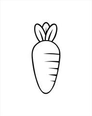 Simple outline carrot vector