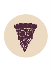 Simple pizza logo icon for your restaurant