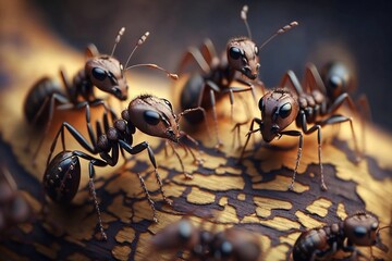 Realistic ants - obrazy, fototapety, plakaty