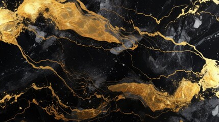 Black and Gold Marble Texture