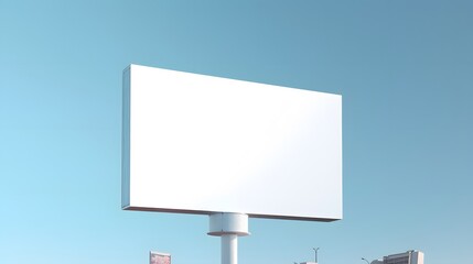 Blank billboard for advertising with cloud sky background. generative ai