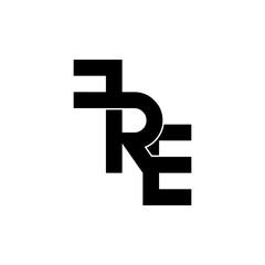 fre typography letter monogram logo design