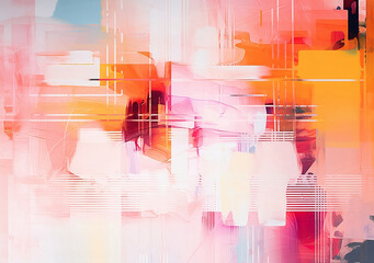 Neon Grids: Vibrant Abstraction