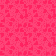 Speech bubble love message hearts vector seamless pattern. Bright romantic repeatable background. Holiday wallpaper design.