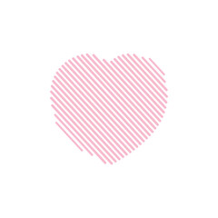 Heart. An image of a heart made of lines. Stylized heart for Valentine s Day. Vector illustration isolated on a white background
