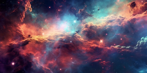 Nebula galaxy background.