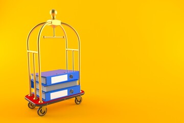 Ring binders with hotel luggage cart - 616702554