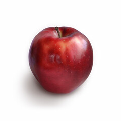 Red apple isolated on white background, clipping path, full depth of field