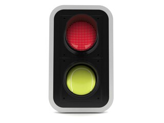 Tennis ball inside red traffic light - 616702769