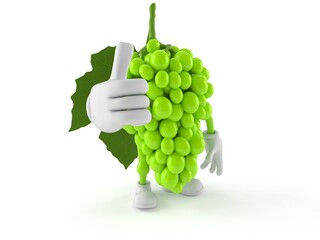 Grapes character with thumbs up gesture - 616702916