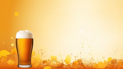 Beer festival glasses filled with cool, delicious beer illustrations.AI generated.