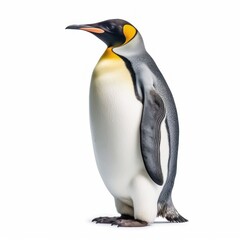 Emperor penguin Water Animal. Isolated on White Background. Generative AI.