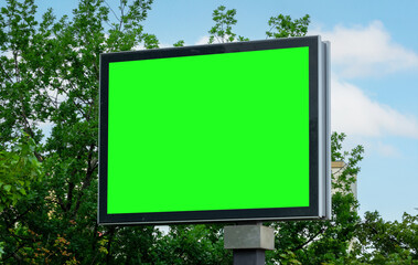 empty billboard template for logo or text on outdoor poster screen