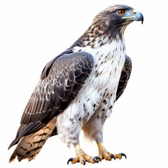 Obraz premium Martial Eagle Savanna Animal. Isolated on White Background. Generative AI.