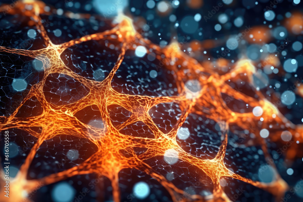 Aufkleber advanced artificial intelligence, neural network, ann.abstract graphics scheme of neural machine min