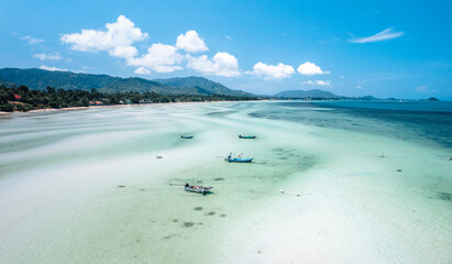 white beach on tropical island