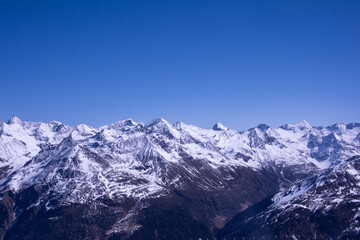 Fototapeta na wymiar Alpine ski resort in Sölden in Otztal Alps, Tirol, Austria 