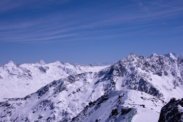 Alpine ski resort in Sölden in Otztal Alps, Tirol, Austria	
