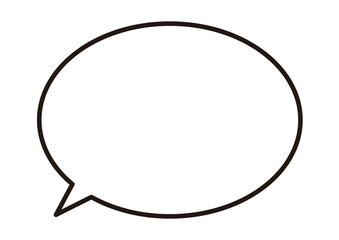 黒フチのシンプルな吹き出し