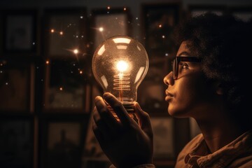  lightbulb with learning educate and graduation concept. study knowledge to creative thinking idea and problem solving solution