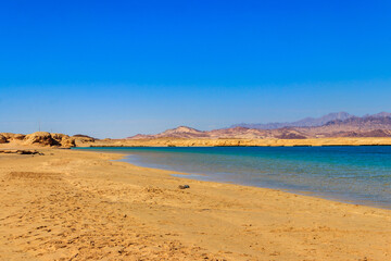 Beautiful lake in Ras Mohammed national park, Sinai peninsula in Egypt