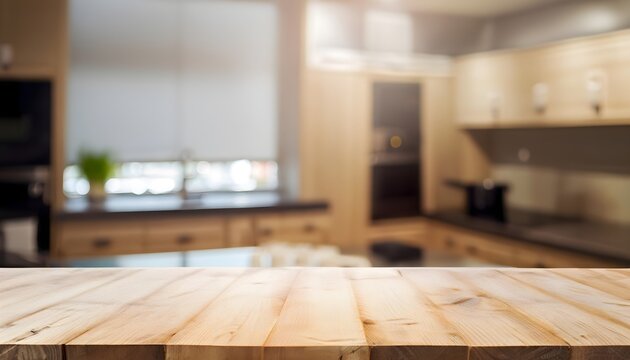  kichen with wooden floorai generated, generated ai