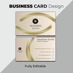Luxury business card design which is fully editable