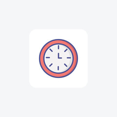 Time, Clock, Schedule Vector Outline Filled Icon
