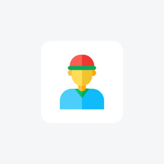 Fototapeta premium Customer, Client, User, Consumer Vector Flat Icon
