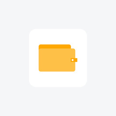 Empty Wallet, Money, Currency Vector Flat Icon