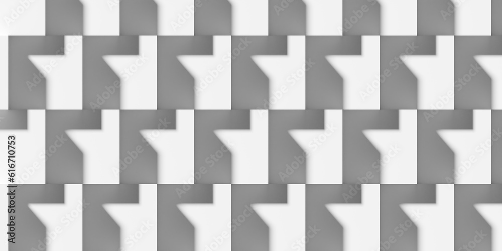 Poster white isometric cube or boxes background abstract modern minimal template with drop shadows