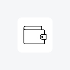 Empty Wallet, Money, Currency Vector Line Icon
