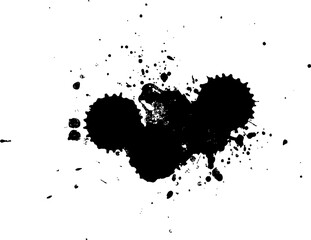 black ink dropped splash splatter abstract background