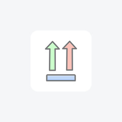 Upload, Transfer, Upload Arrow Vector Awesome Fill Icon