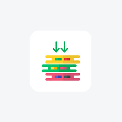 Stack Delivery Boxes Frame, Logistics Vector Flat Icon