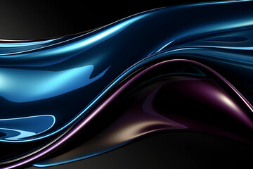 Black and blue, holographic, creative background. Generative AI
