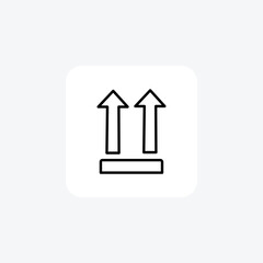 Upload, Transfer, Upload Arrow Vector Line Icon