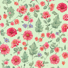 Seamless patterns of flowers and trees and ,  repeating patterns design, fabric art, flat illustration, highly detailed clean, vector image, photorealistic masterpiece, professional photography, 