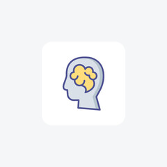 Brain, issue, treatment Vector Outline Filled Icon