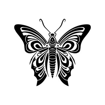 butterfly tribal tattoo design element