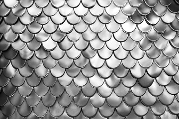 Silver Scales Texture Background Generative AI