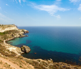 Fototapeta premium Coastal rock view from Phiolent Cape (Krimea, Ukraine)