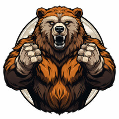 Angry Bear Illustration