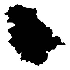 Jammu and Kashmir region map, administrative division of India. Vector illustration.