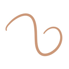 Earthworm Logo, Isolated Earthworm on White Background