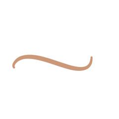 Earthworm Logo, Isolated Earthworm on White Background
